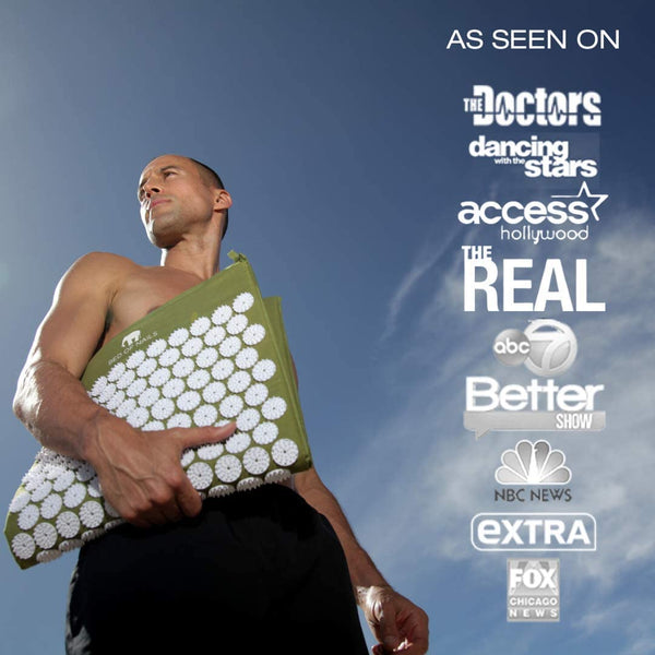 Bed of Nails, Green Original Acupressure Mat for Back/Body Pain Treatment, Relaxation, Mindfulness