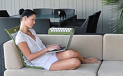 Bed of Nails, Green Original Acupressure Mat for Back/Body Pain Treatment, Relaxation, Mindfulness