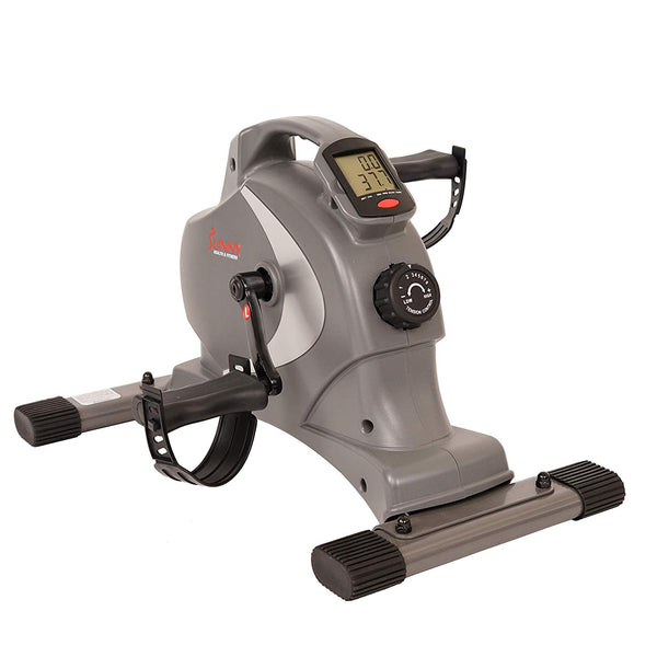 Sunny Health & Fitness SF-B0418 Magnetic Mini Exercise Bike, Gray