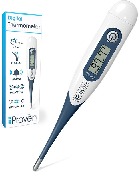 Best Digital Medical Thermometer (Baby and Adult Termometro), Accurate and Fast Readings - Oral and Rectal Thermometer for Children Babies - DT-R1221AWG with Fever Indicator - 2019 High Quality