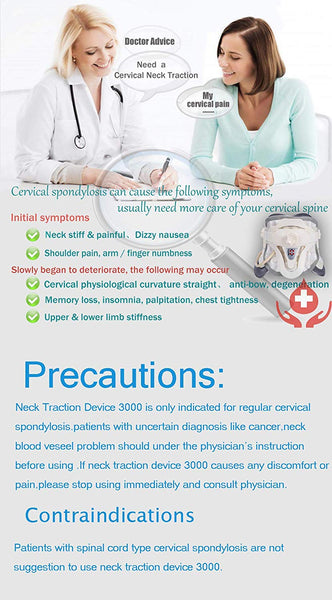 Cervical Neck Traction Device - Neck Massager & Collar & Brace - Neck & Shoulder Pain Relief - Stretcher Collar for Travel/Home Improved Spine Alignment