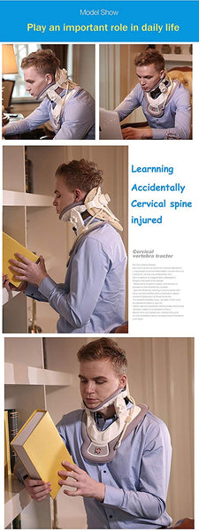 Cervical Neck Traction Device - Neck Massager & Collar & Brace - Neck & Shoulder Pain Relief - Stretcher Collar for Travel/Home Improved Spine Alignment