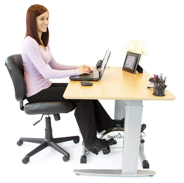 DeskCycle Desk Exercise Bike Pedal Exerciser, White