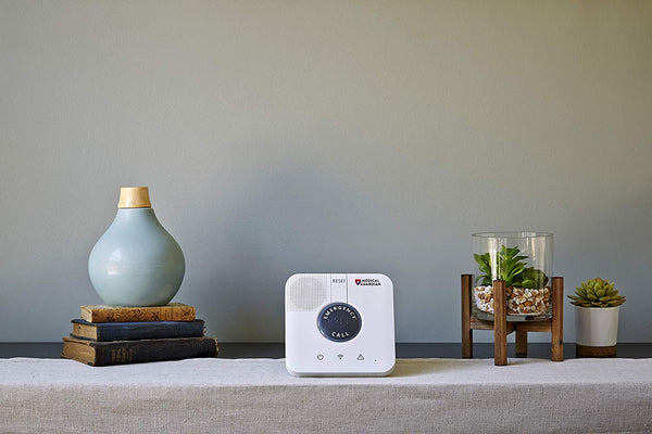 Home Guardian Medical Alert System by Medical Guardian™, No Landline Required, 24/7 Emergency Monitoring Service, 600-Feet Range of Protection (1 Month Free + Extra Spouse Button)