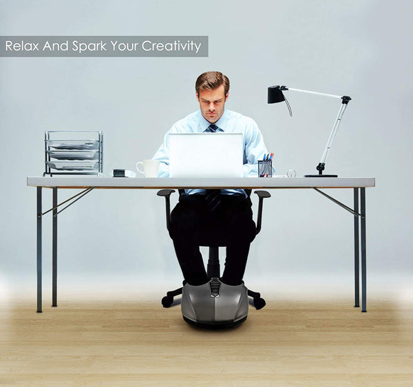 Miko Shiatsu Foot Massager With Deep-Kneading, Multi-Level Settings, And Switchable Heat Charcoal Grey