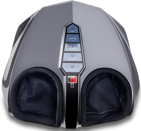 Miko Shiatsu Foot Massager With Deep-Kneading, Multi-Level Settings, And Switchable Heat Charcoal Grey
