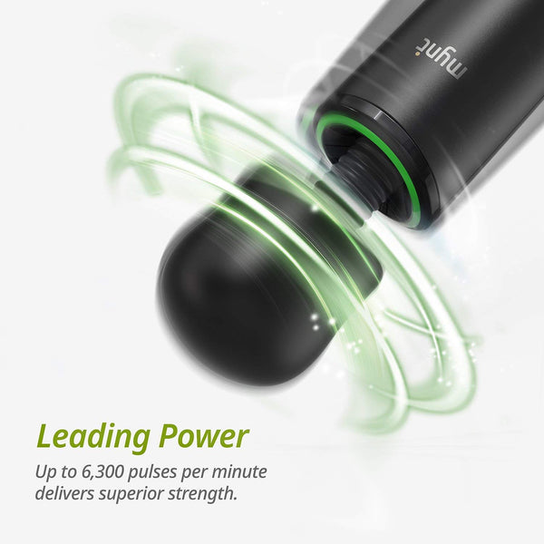 Mynt Cordless Handheld Massager, Powerful Portable Wand Massager with 2h Battery, Custom Settings and 2X Textured Massage Heads