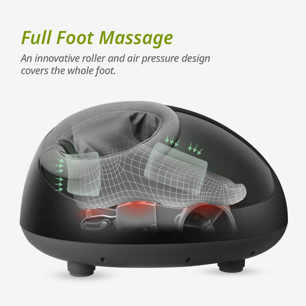 Mynt Shiatsu Foot Massager with Deep-Kneading, Built-in Heat Function, Customizable Air Pressure and Full Foot Coverage from Ankle to Toe