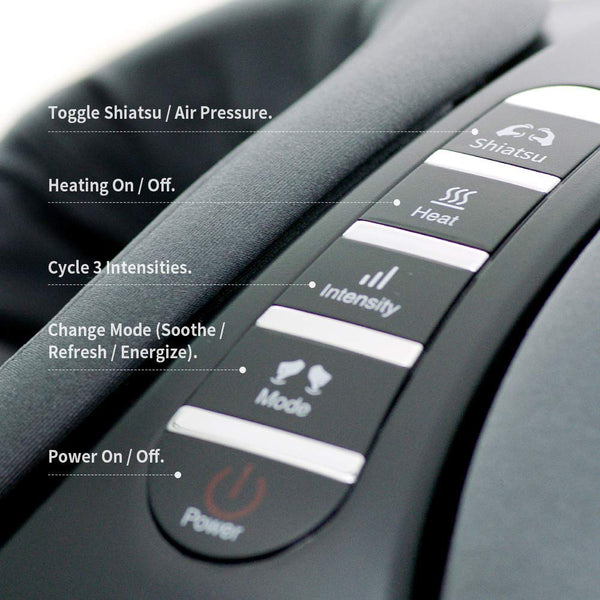 Mynt Shiatsu Foot Massager with Deep-Kneading, Built-in Heat Function, Customizable Air Pressure and Full Foot Coverage from Ankle to Toe