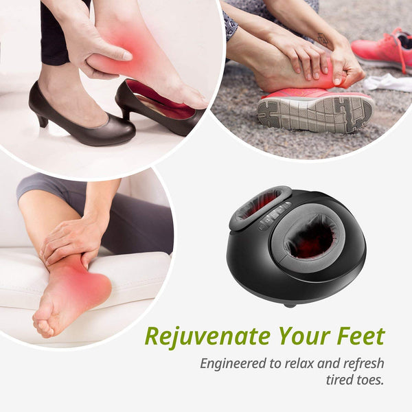 Mynt Shiatsu Foot Massager with Deep-Kneading, Built-in Heat Function, Customizable Air Pressure and Full Foot Coverage from Ankle to Toe