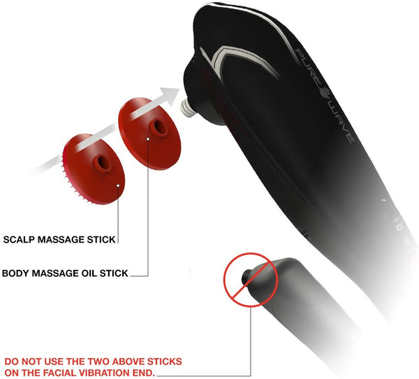 PUREWAVE™ CM-07 Dual Motor Percussion + Vibration Therapy Massager (Black) | Official Patented CM-07™ | Treat pain for back, sciatica, neck, leg, foot, plantar fasciitis, tendinitis, arthritis, sports