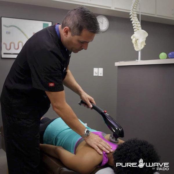 PUREWAVE™ CM-07 Dual Motor Percussion + Vibration Therapy Massager (White) | Official Patented CM-07™ | Treat pain for back, sciatica, neck, leg, foot, plantar fasciitis, tendinitis, arthritis, sports