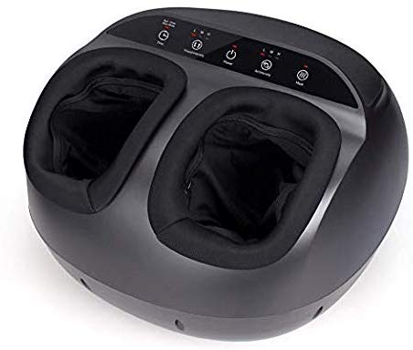 RENPHO Shiatsu Foot Massager Machine with Heat, Deep Kneading Therapy, Air Compression, Relieve Foot Pain from Plantar Fasciitis, Improve Blood Circulation, Fits feet up to Men Size 12- Panel Control