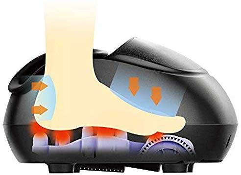 RENPHO Shiatsu Foot Massager Machine with Heat, Deep Kneading Therapy, Air Compression, Relieve Foot Pain from Plantar Fasciitis, Improve Blood Circulation, Fits feet up to Men Size 12- Panel Control