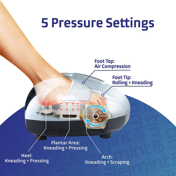 Shiatsu Foot Massager Machine with Heat - Belmint Electric Feet Massager Machine with Multi Settings - Delivers Deep Kneading Massage Relief for Tired Muscles and Plantar Fasciitis