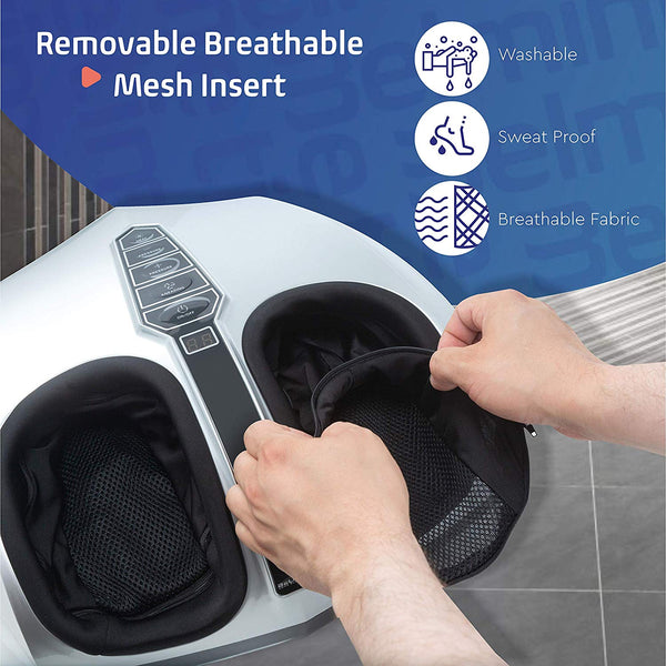 Shiatsu Foot Massager Machine with Heat - Belmint Electric Feet Massager Machine with Multi Settings - Delivers Deep Kneading Massage Relief for Tired Muscles and Plantar Fasciitis