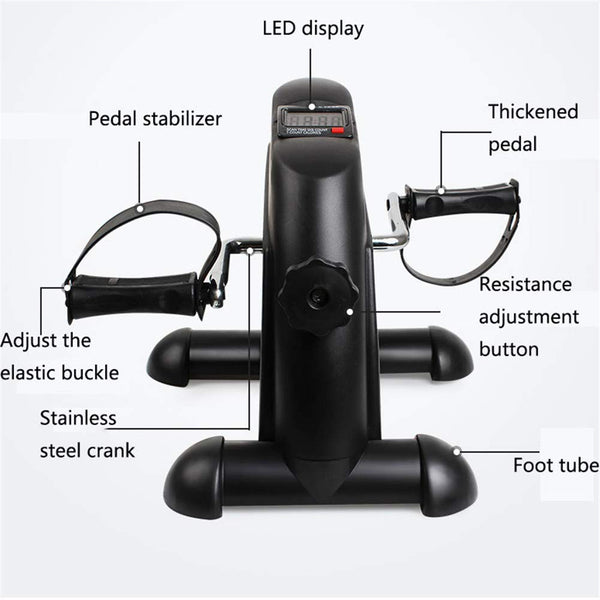 WLIXZ Portable Pedal Exerciser with LCD Monitor, Arm Knee and Leg Exerciser, Medical Peddler