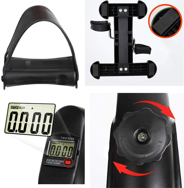WLIXZ Portable Pedal Exerciser with LCD Monitor, Arm Knee and Leg Exerciser, Medical Peddler