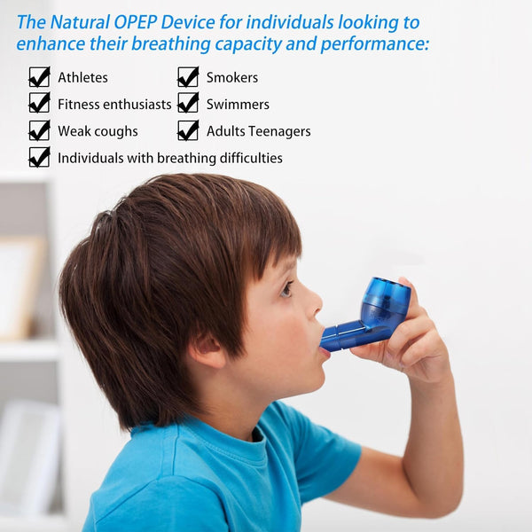 MILLSTEPS OPEP Breathing Device - Mucus Clearance & Lung Expansion Exerciser for Respiratory Health