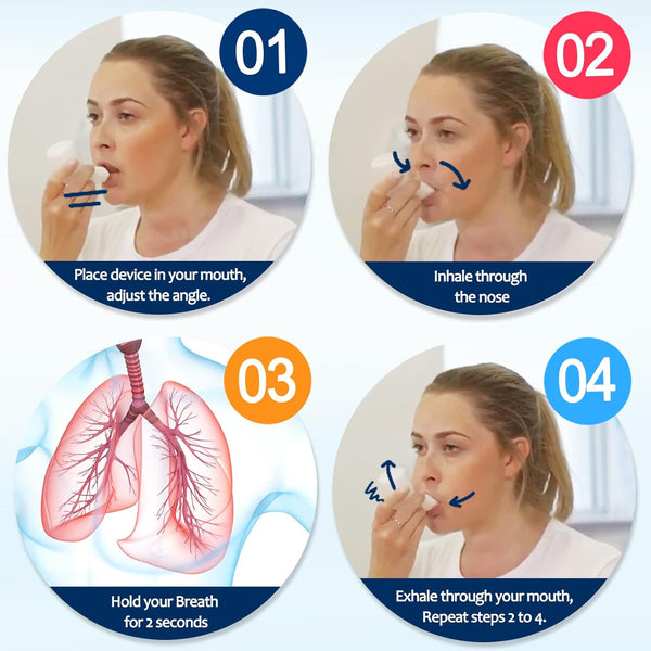 TyeinGo Breathing Exercise Device - Lung Expansion Trainer for Respiratory Health & Capacity