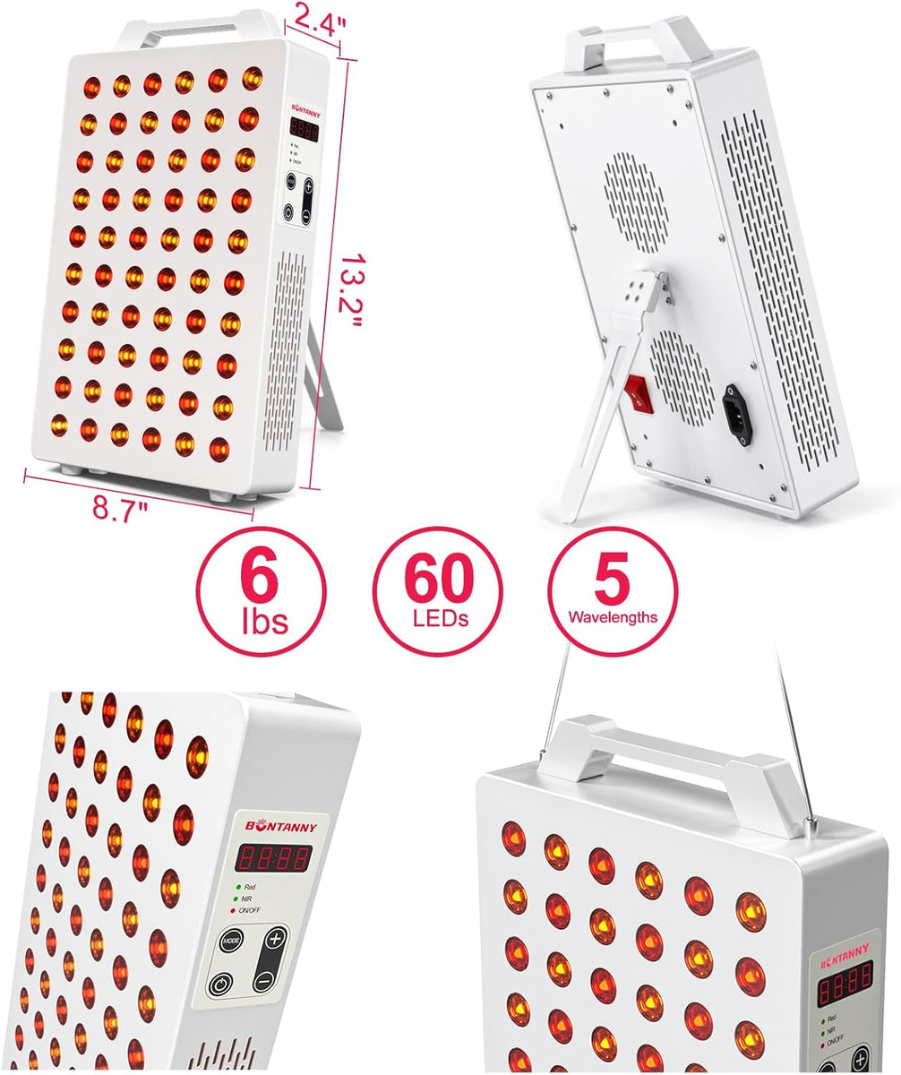 Red Light Therapy Panel 660nm 850nm | Clinical Infrared Device for Pain ...