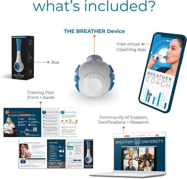 The Breather - Respiratory Muscle Trainer for Lung Strength & Breathing Control
