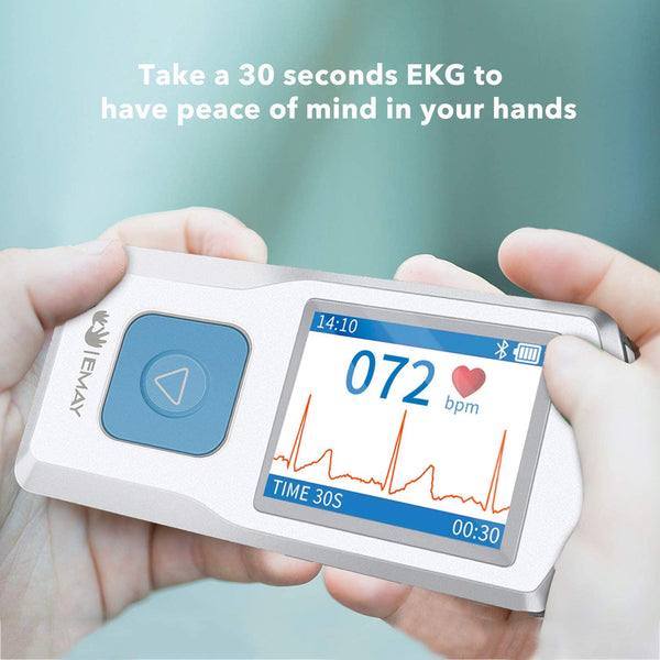 EMAY Portable ECG Monitor (for iPhone & Android, Mac & Windows) | Wireless EKG Monitoring Devices with Heart Rate & Rhythm Tracking