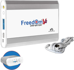 Freedom V2 CPAP Battery Kit, Single Backup Power Supply. Compatible with Philips Respironics DreamStation Device