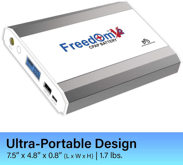 Freedom V2 CPAP Battery Kit, Single Backup Power Supply. Compatible with Philips Respironics DreamStation Device