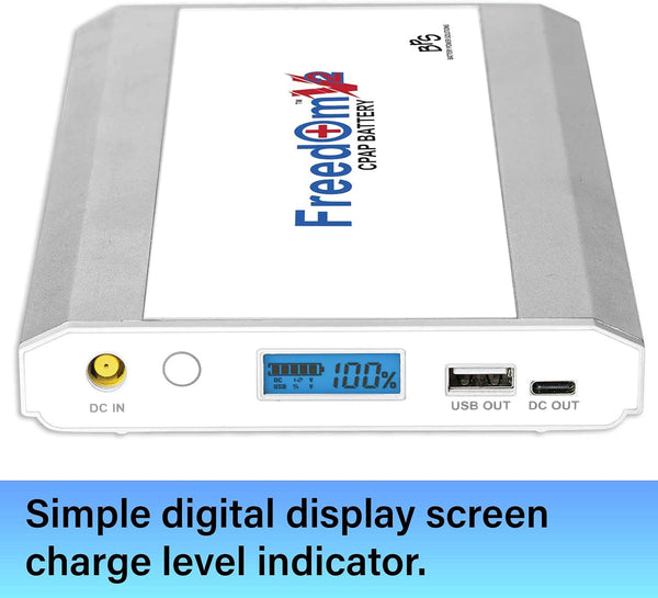 Freedom V2 CPAP Battery Kit, Single Backup Power Supply. Compatible with Philips Respironics DreamStation Device