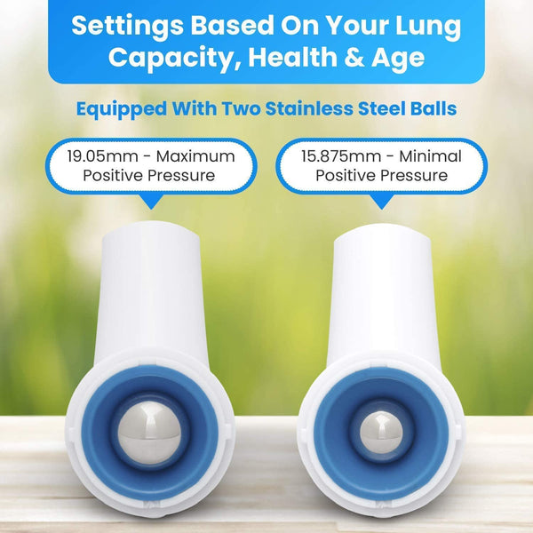 Natural Lung Exerciser & Mucus Removal Device - Naturally Clear Mucus from Airways & Improve Lung Capacity with This OPEP Respiratory Breathing Exercise Device - Made in Australia – White