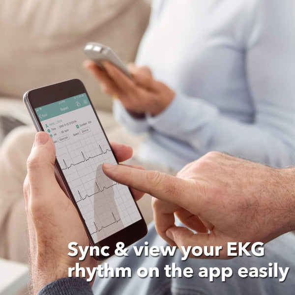 EMAY Wireless EKG Monitor | Records ECG & Heart Rate Anytime Anywhere for Personal Use | Works with iOS & Android Smartphones