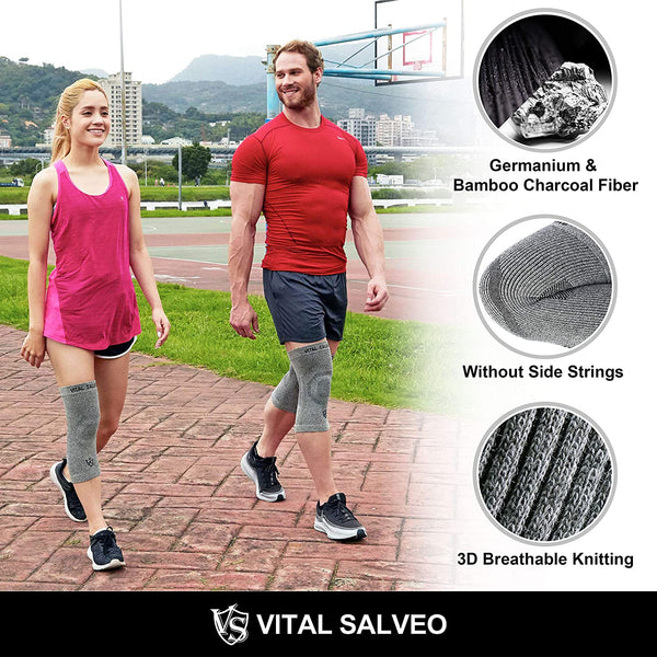 Vital Salveo Compression Recovery Knee Sleeve Knee Brace C3-COMFORT Pain Relief Protects Joint Ideal for Sports and Daily Wear (Small)