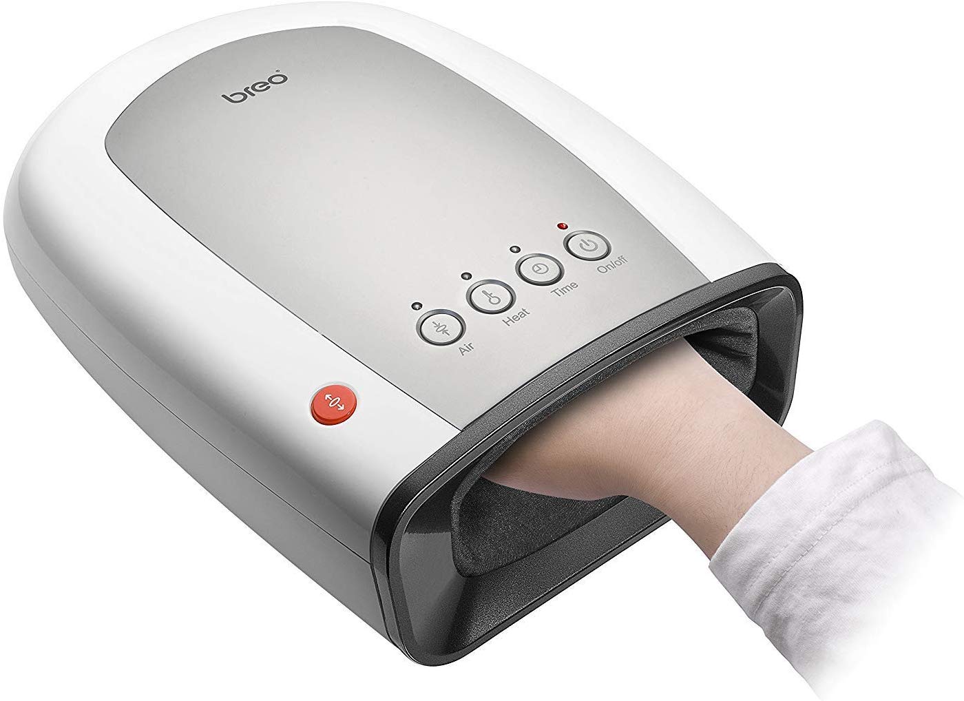 Breo iPalm520s Electric Acupressure Hand Palm Massager with Air Pressure and Heat Compression for Fingers Coldness Strain and Numbness Relief (Basic Version)