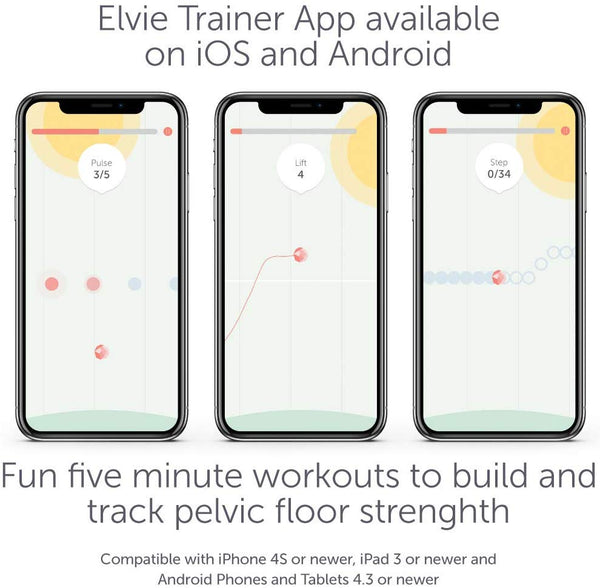 Elvie Kegel Trainer - Kegal Exercise Device for Women - Kegel Exerciser & Pelvic Floor Exercisers for Women for Pelvic Support & Bladder Control Pelvic Floor Trainer