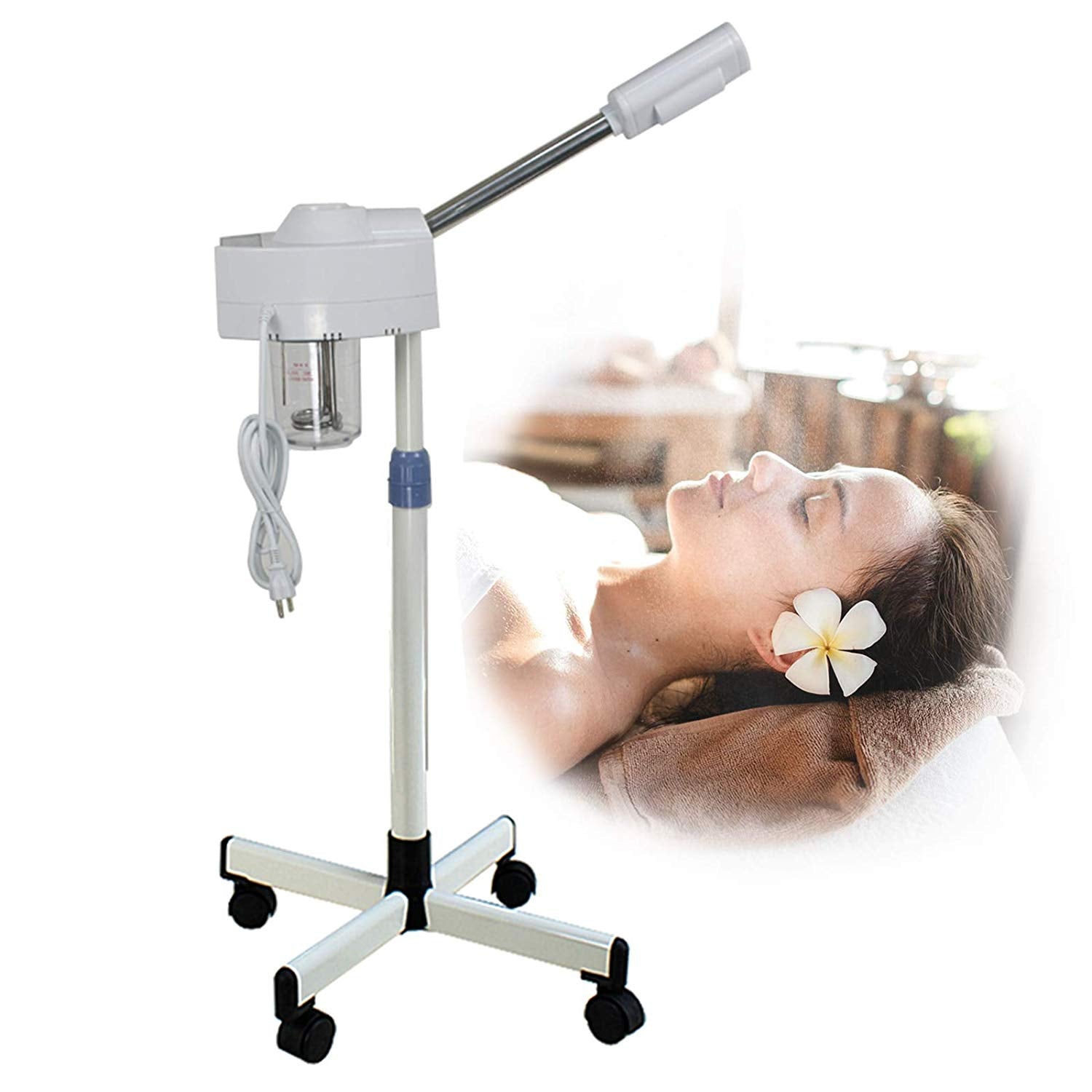 Facial Steamer On Wheels For Personal Home Salon Spa Skin Cleaning