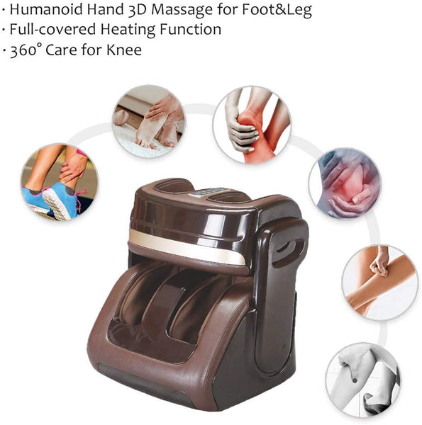 Kleasant 3D Leg & Foot Massager, Shiatsu Massage Machine with Foot Roller and Heat Personal Health Care