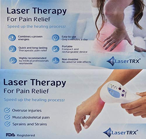 New 2019 LaserTRX Pain Relief Cold Laser Therapy Premium Device System | Now with Device Holder Bonus! | New Technology Combining Low Level Laser Therapy (LLLT)