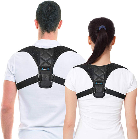 Posture Corrector & Back Support Brace for Women and Men by BRANFIT, Figure 8 Clavicle Support Brace is Ideal for Shoulder Support, Upper Back & Neck Pain Relief