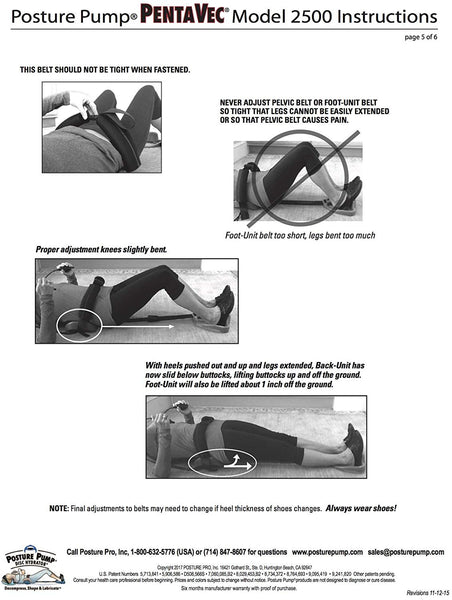 Posture Pump Relief for Sciatica and Low Back Pain - Penta Vec Model 2500