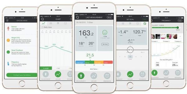 QardioBase2 WiFi Smart Scale and Body Analyzer: monitor weight, BMI and body composition, easily store, track and share data. Free app for iOS, Android, Kindle. Works with Apple Health.