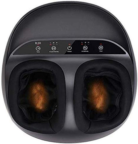 RENPHO Shiatsu Foot Massager Machine with Heat, Deep Kneading Therapy, Air Compression, Relieve Foot Pain from Plantar Fasciitis, Improve Blood Circulation, Fits feet up to Men Size 12- Panel Control