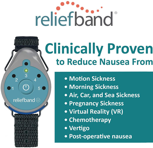 ReliefBand 1.5 Motion Sickness Wristband - Easy-to-Use, Fast, Drug-Free Nausea Relief Band Helps with Morning Sickness, Nausea, Sea Sickness, Retching, Vomiting
