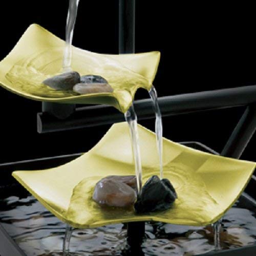 Silver Springs Indoor Relaxation Fountain Illuminated Waterfall, Natural Stones, Soothing Sounds, Tabletop Zen Fountain On/Off Switch, Automatic Pump EnviraScape HoMedics