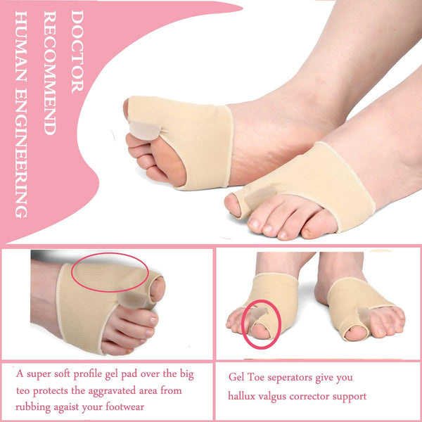 Toe Separators,Bunion Corrector,Toe Stretchers,Bunion Relief Protector & Pads - Toe Spacers & Spreaders Treat Pain in Hallux Valgus, Tailors Bunion, Big Toe Joint, Hammer Toe