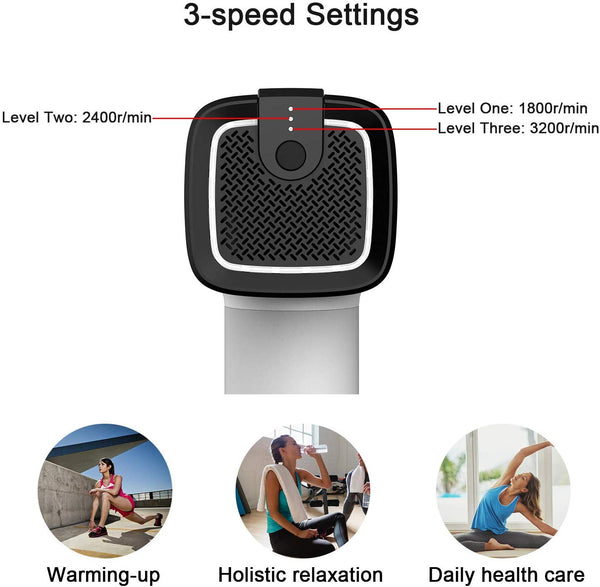 [Upgrade Version] Intelitopia Massage Gun, Powerful Cordless Handheld Deep Tissue Muscle Massager, Pure Wave Massager to Massage Different Parts of The Body Through The Most Comfortable Percussion