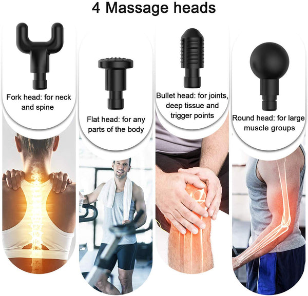 [Upgrade Version] Intelitopia Massage Gun, Powerful Cordless Handheld Deep Tissue Muscle Massager, Pure Wave Massager to Massage Different Parts of The Body Through The Most Comfortable Percussion