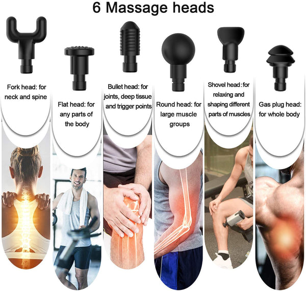 [Upgrade Version] Intelitopia Massage Gun, Percussion Cordless Handheld Deep Tissue Massager for Muscle, Powerful Pure Wave Massager to Massage Full Body, Carrying Case Included