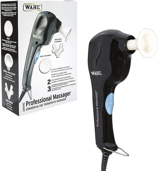 Wahl Professional Massager #4120-1701 – Powerful, Lightweight, and Quiet for Professional Massages – Includes 3 Attachment Heads