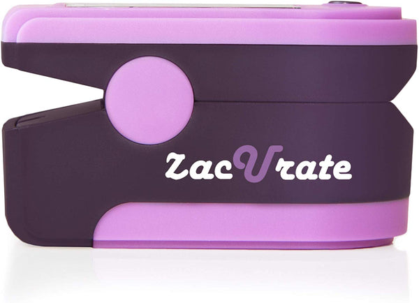 Zacurate Pro Series 500DL Fingertip Pulse Oximeter Blood Oxygen Saturation Monitor with Silicon Cover, Batteries & Lanyard (Mystic Purple)